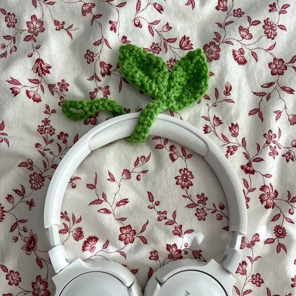 Handmade Crochet Sprout 🌱Accessory ~ Headphone Charm / Bookmark / Organizer - Picture 8 of 11